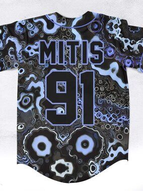 Mitis Trippy Baseball Jersey For EDM Festivals
